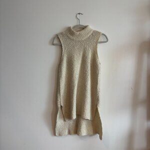 Vero Moda White/Cream Knit Mock-neck Tank